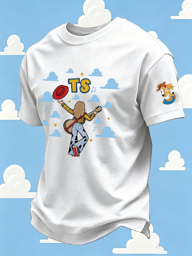 Men's Retro I Knew It Print Round Neck T-shirt