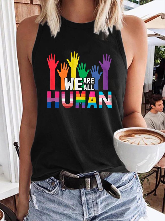 Women's Human LGBT Print Tank Top