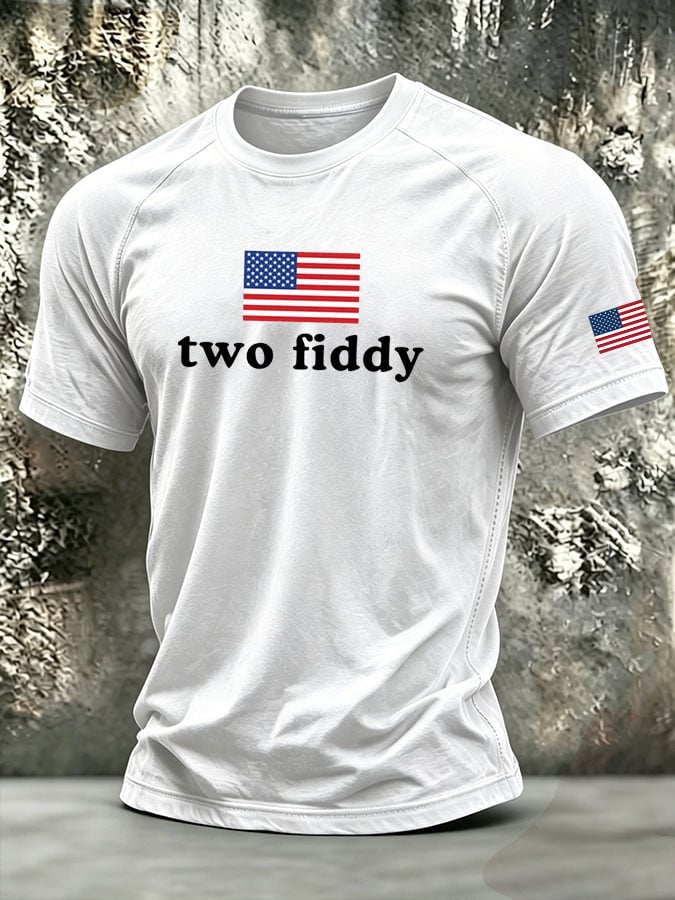 Men's Retro Print Short-Sleeve T-Shirt
