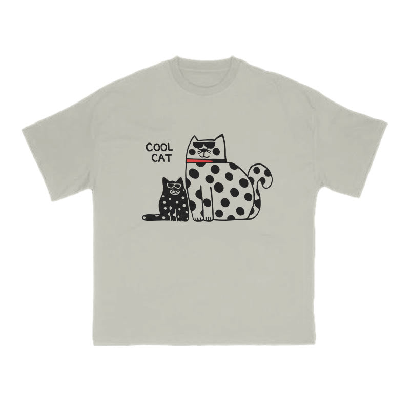 Cool Cat Print T-shirt