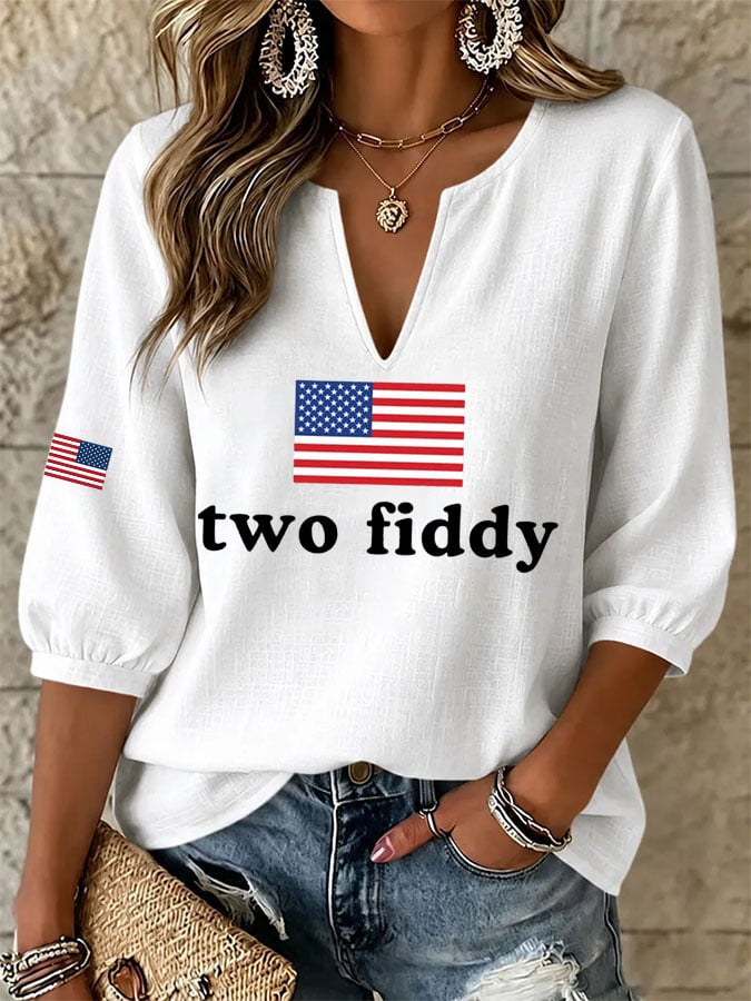 Women's Vintage Print Top