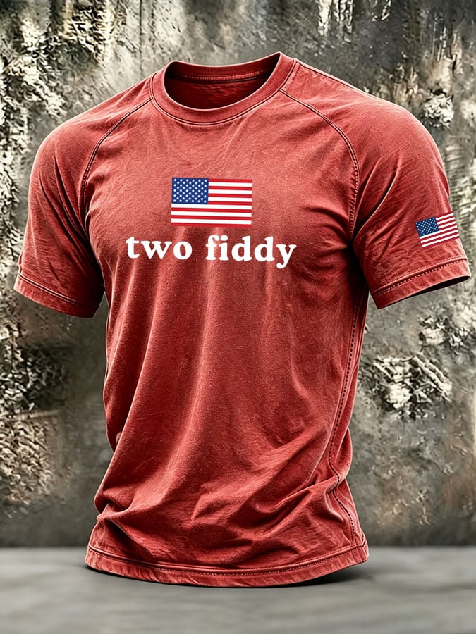 Men's Retro Print Short-Sleeve T-Shirt