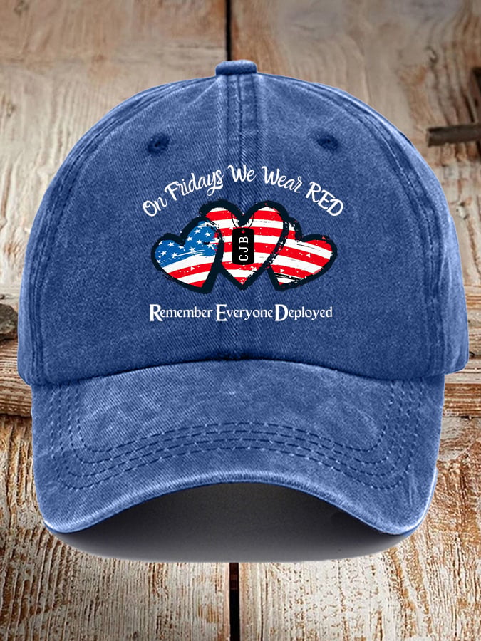 Unisex On Fridays We Wear Red Print Baseball Cap