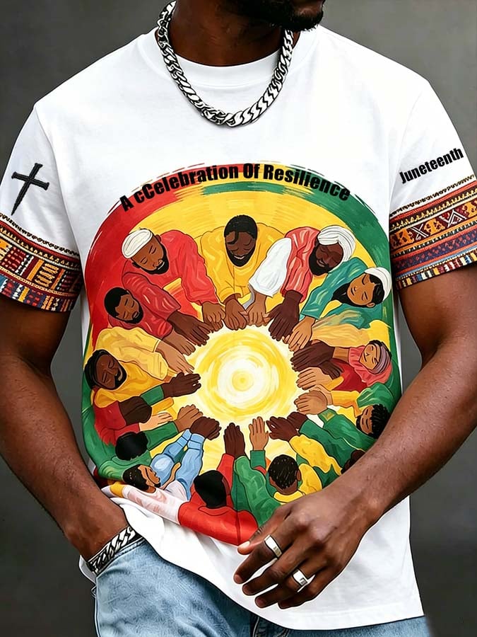 Men's Juneteenth A Celebration Of Resilience Casual T-Shirts