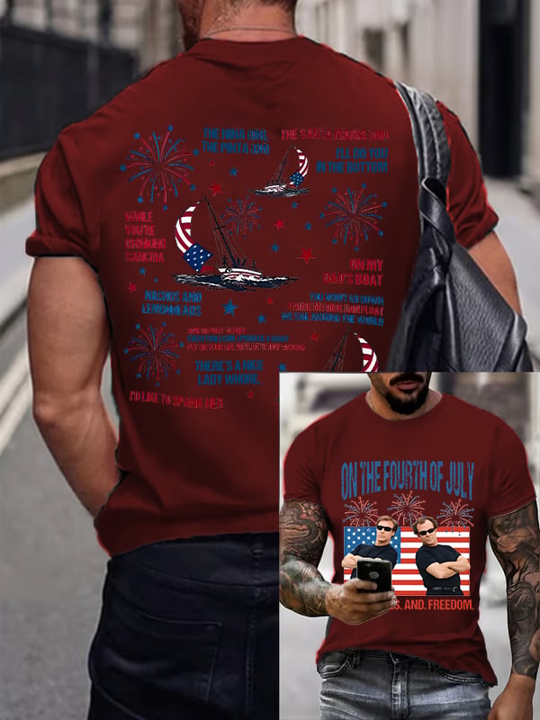 Men's ON THE FOURTH OF JULY Print T-Shirt