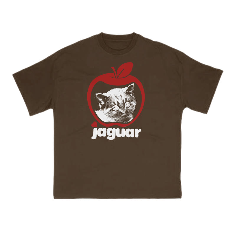 The Cat In The Red Apple Print T-shirt