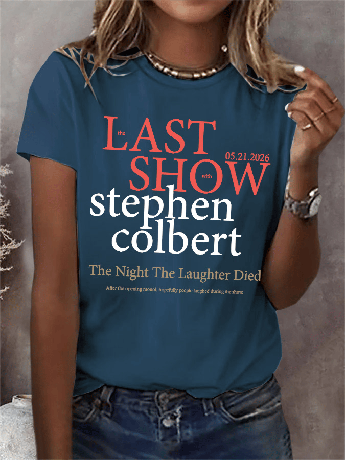 🔥Last Day 49% Off🔥Retro Last Show 05.21.2026 The Night The Laughter Died After The Opening Monol, Hopefully People Laughed During The Show Print T-Shirt