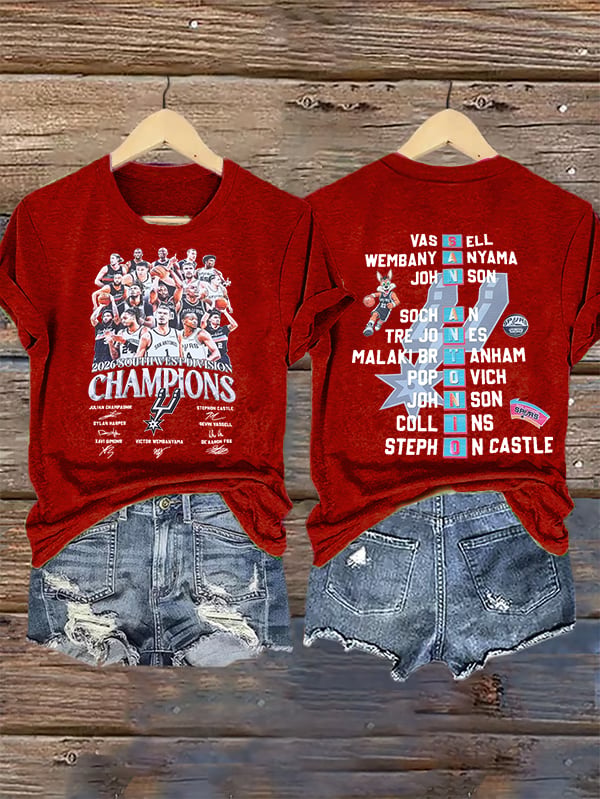 Women's  CHAMPIONS Print Round Neck T-shirt