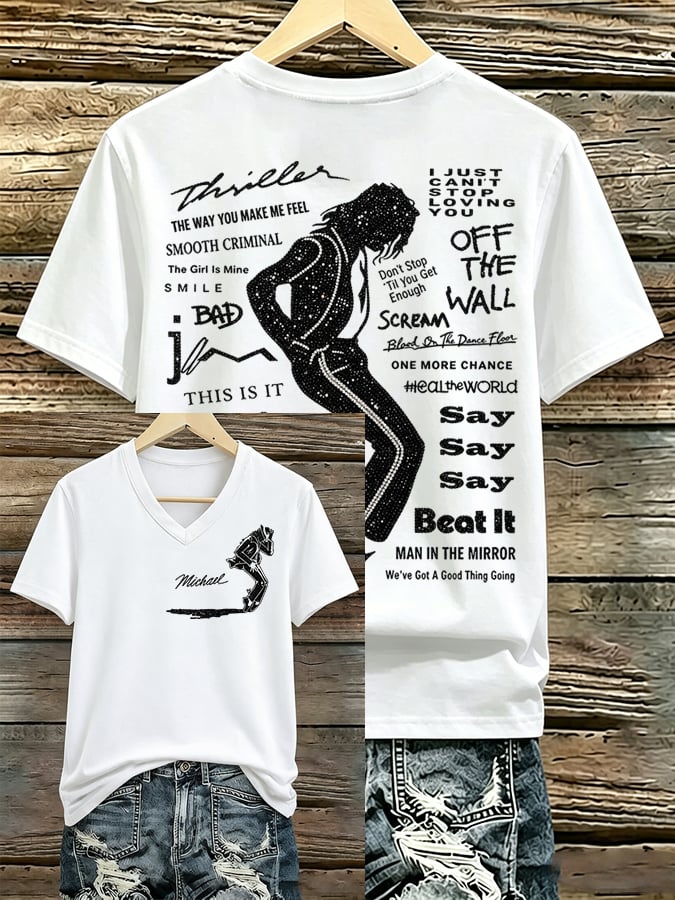 Women's Pop Music Inspired Printed Casual T-shirt