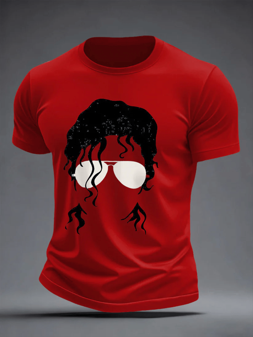 Men's Vintage Commemorative Print Casual T-shirt