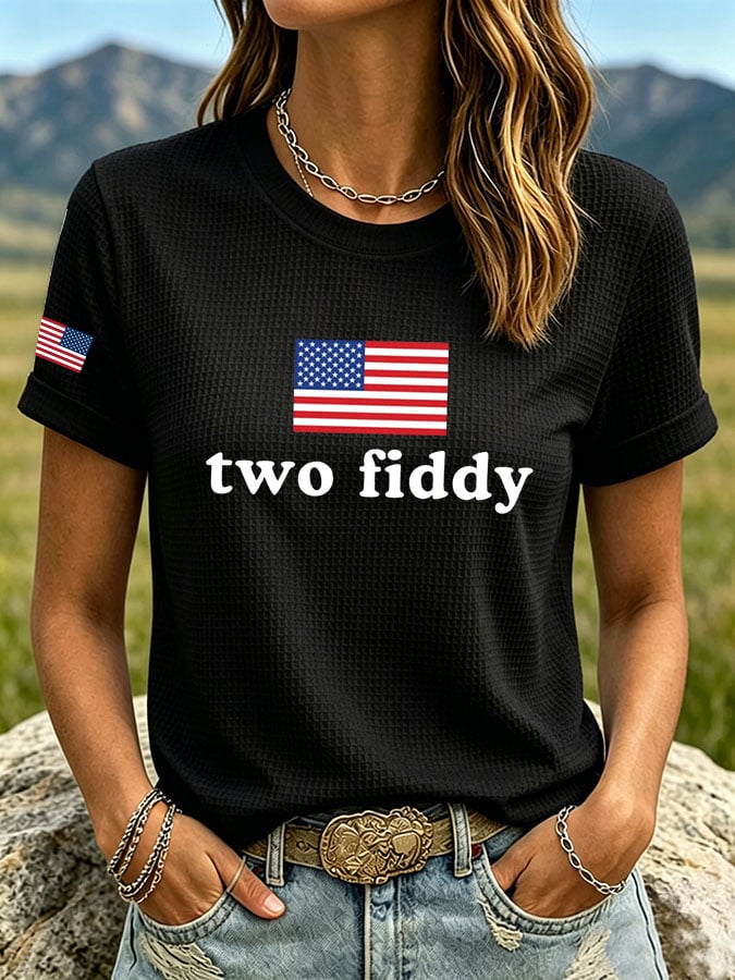 Women's Print Waffle T-shirt