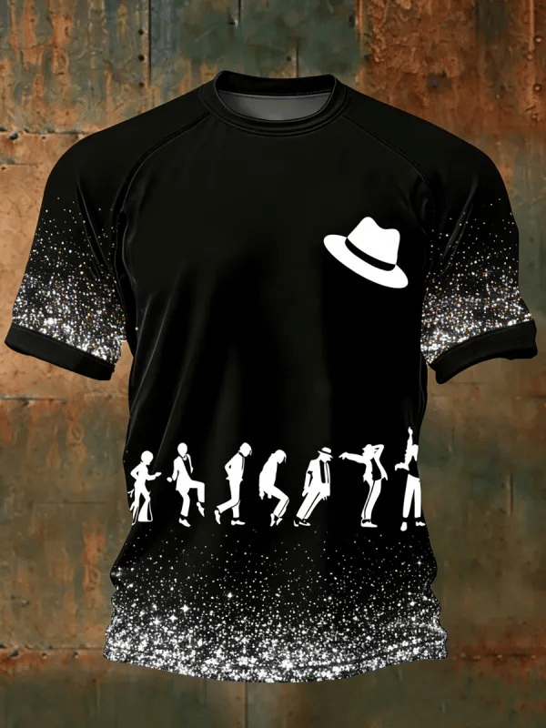 Men's Pop Music Inspired Printed Casual T-shirt
