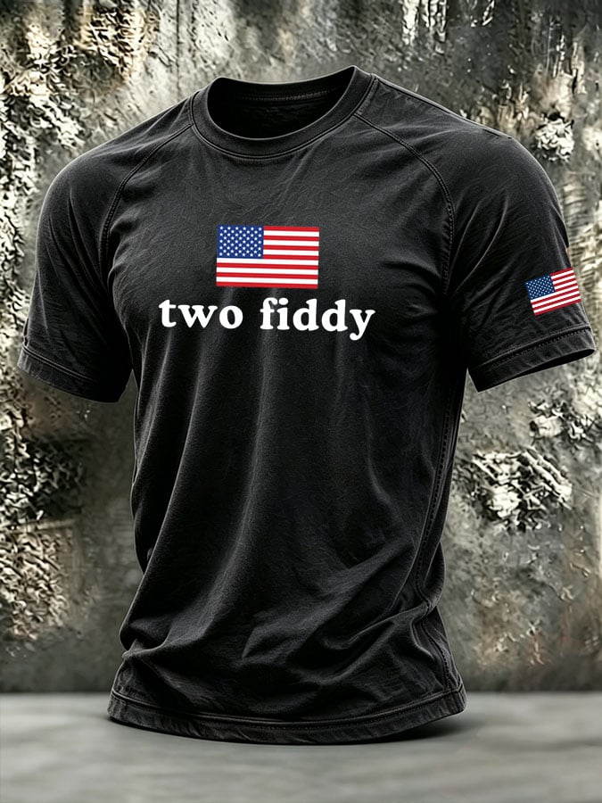 Men's Retro Print Short-Sleeve T-Shirt