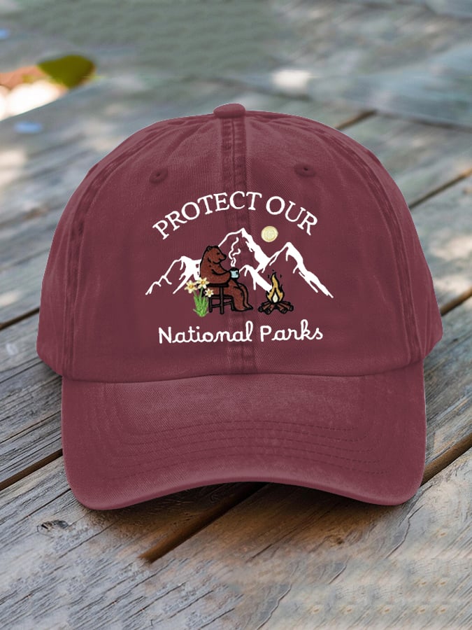 Unisex National Forest Park “Protect Our National Parks” Print Hat