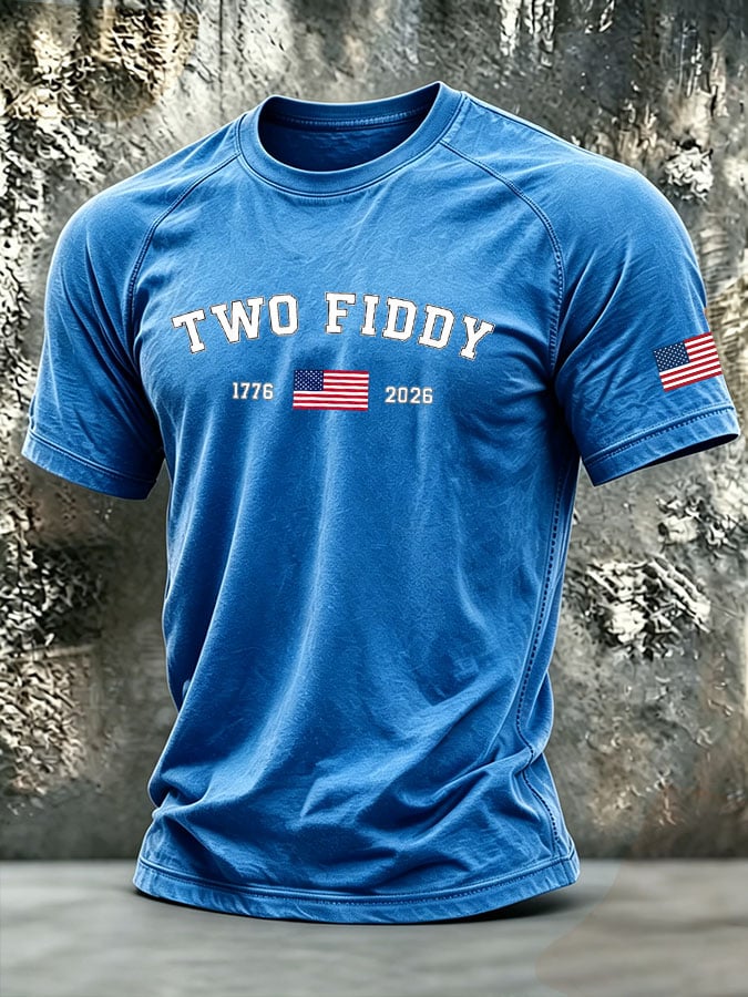 Men's Retro Print Short-Sleeve T-Shirt