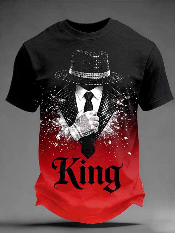 Men's Pop Music Inspired Printed Casual T-shirt