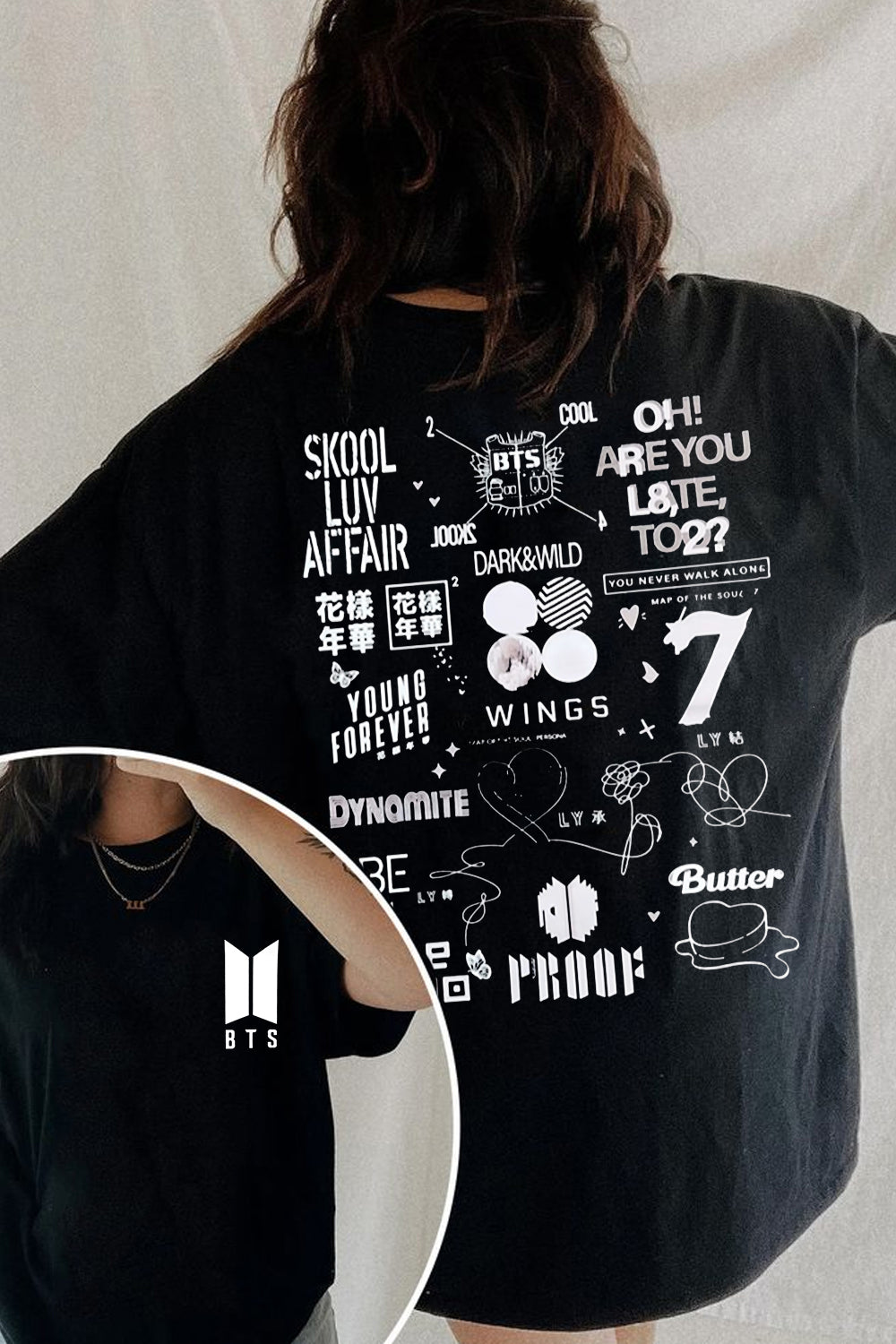BTS Double-Sided Printed Women's Tee