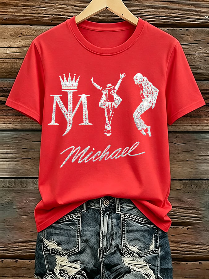Women's Pop Music Inspired Printed Casual T-shirt