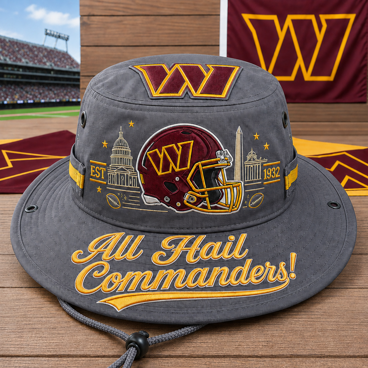 🇺🇸 Last Day Promo: 49% OFF🏈All Hail Commanders Boonie Hat