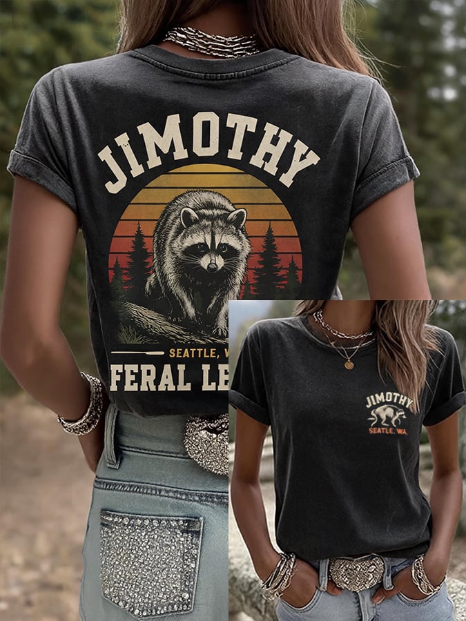 Hot Jimo Thief Printed Casual T-Shirt