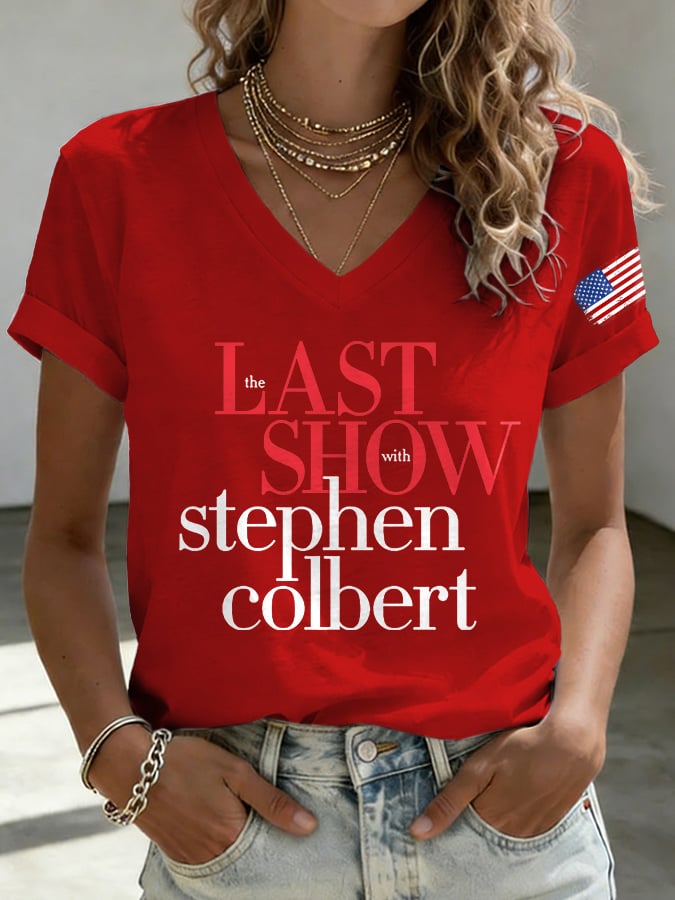 🔥Last Day 49% Off🔥V-Neck Retro Last Show Print T-Shirt