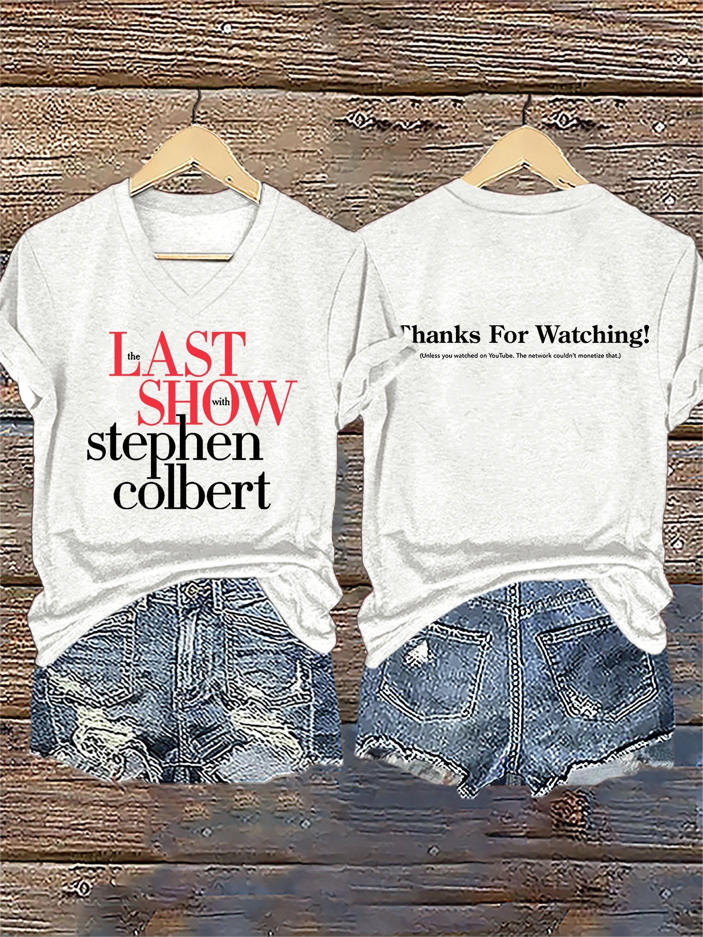 🔥Last Day 49% Off🔥V-Neck Retro Last Show Print T-Shirt