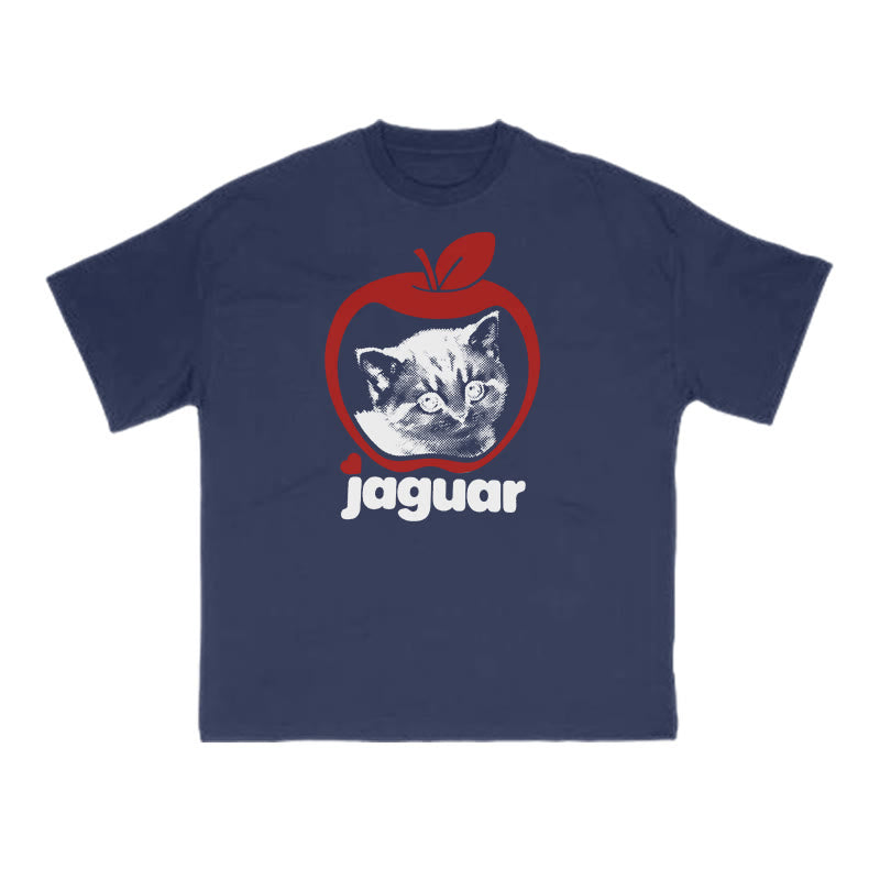 The Cat In The Red Apple Print T-shirt