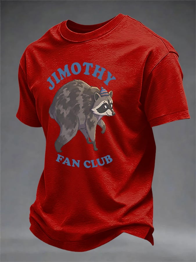 Men's Retro Jimothy Fan Club Printed Casual T-Shirt