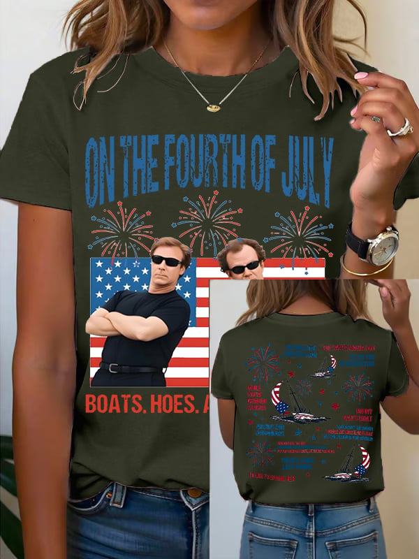 Women's  ON THE FOURTH OF JULY Print T-Shirt