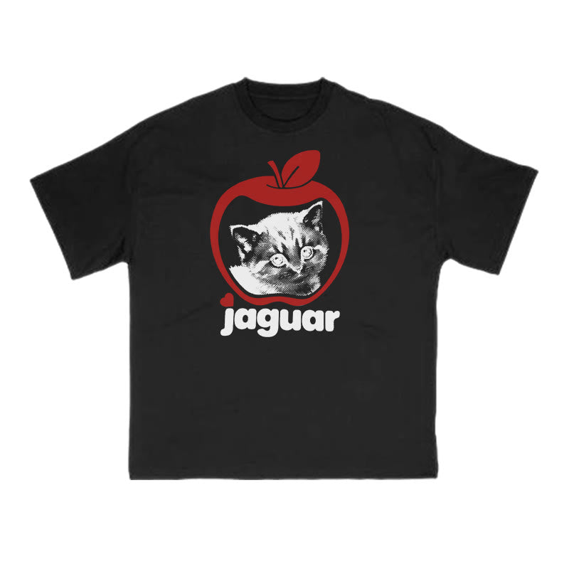 The Cat In The Red Apple Print T-shirt