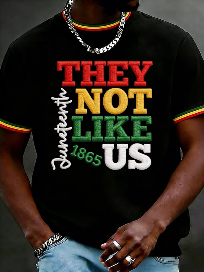 Men's Juneteenth They Not Like Us Printed Casual T-shirt