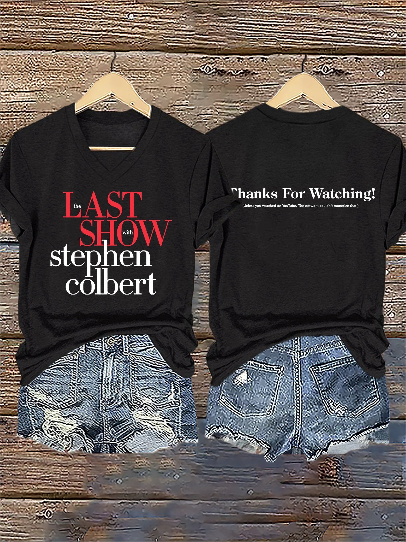 🔥Last Day 49% Off🔥V-Neck Retro Last Show Print T-Shirt