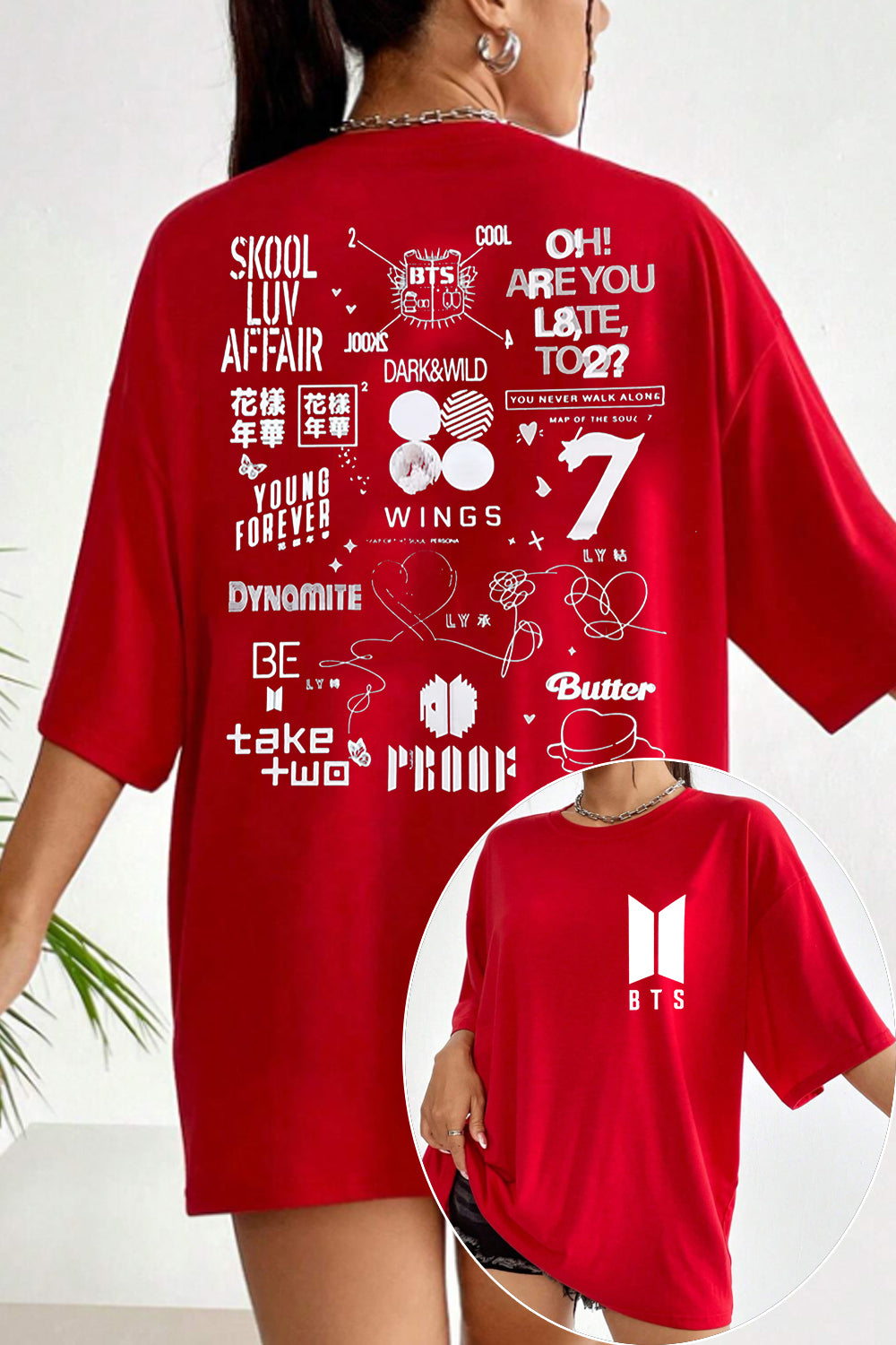 BTS Double-Sided Printed Women's Tee