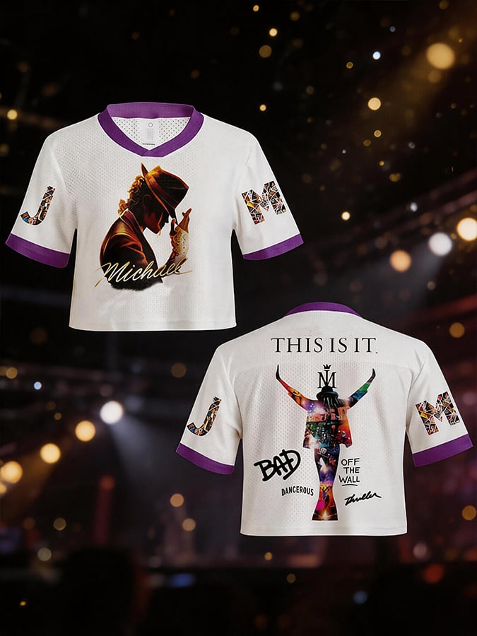 His Music, His Story, His Legend – Michael The Superstar Print Short-Sleeved T-Shirt For Women