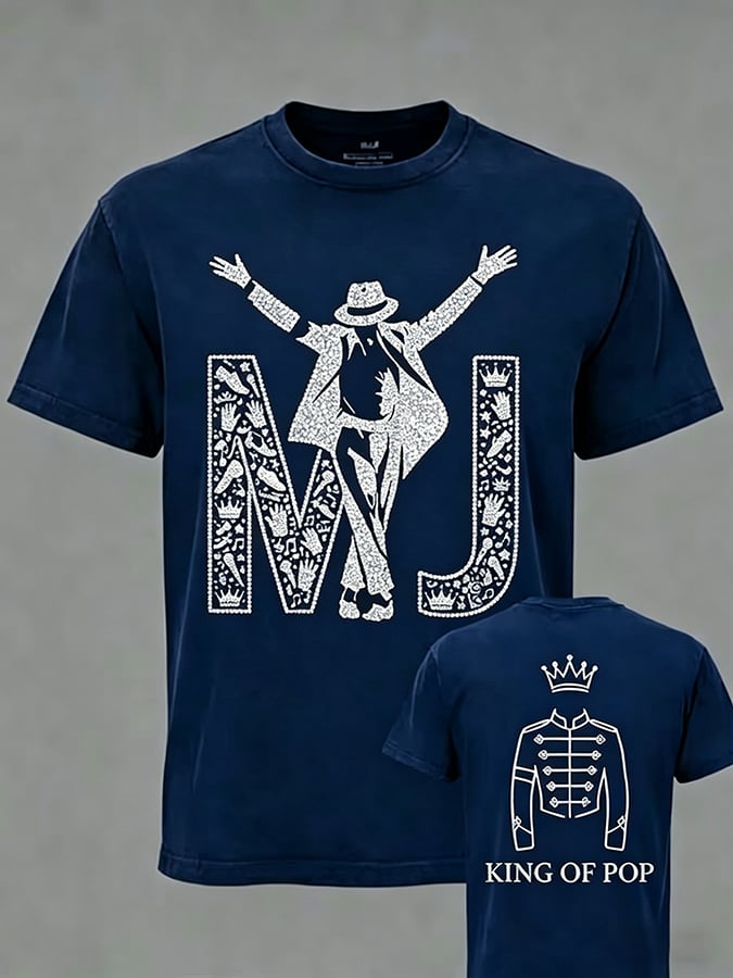 Men's Pop Music Inspired Printed Casual T-shirt