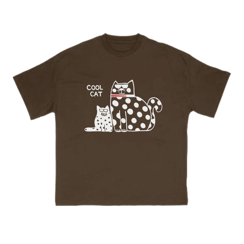 Cool Cat Print T-shirt