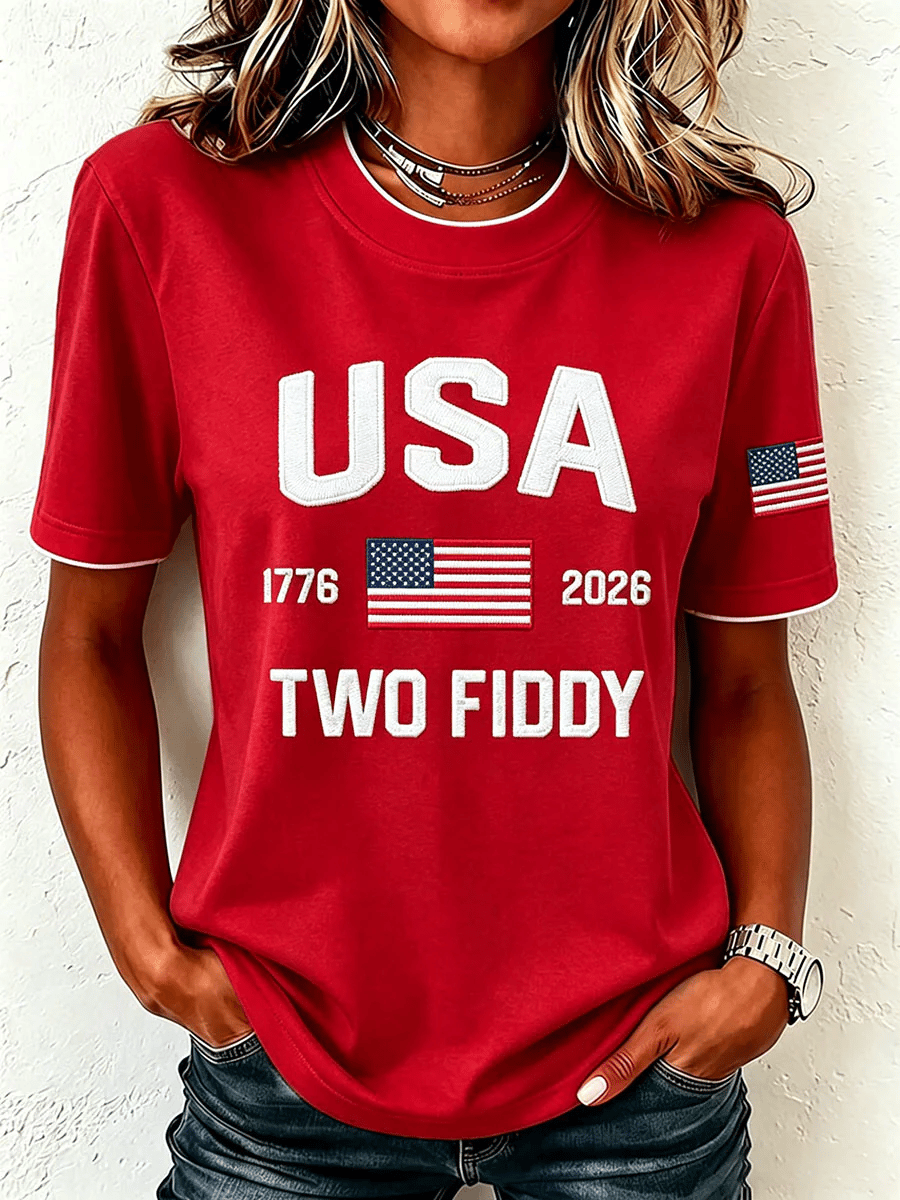 Women's USA 1776-2026 Freedom Print T-shirt