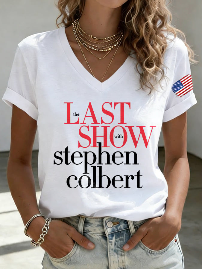 🔥Last Day 49% Off🔥V-Neck Retro Last Show Print T-Shirt