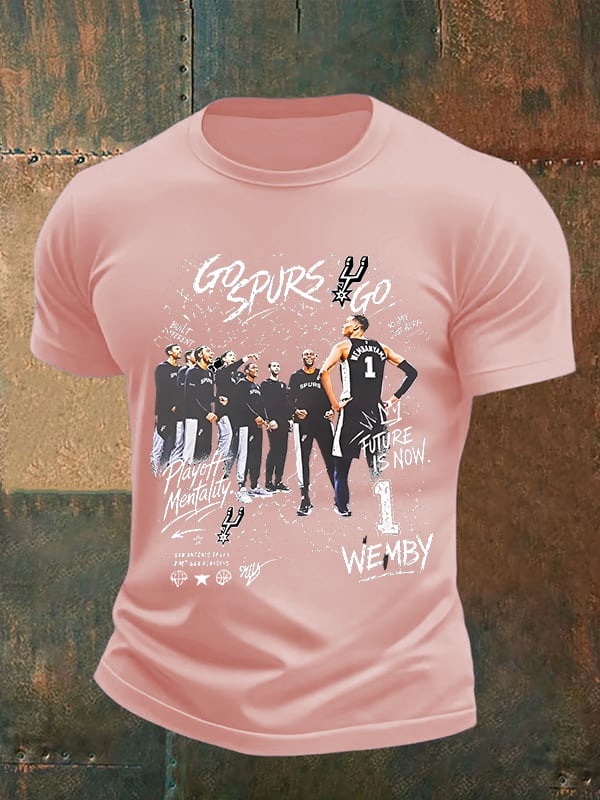 Men's  WEMBY Print Round Neck T-shirt