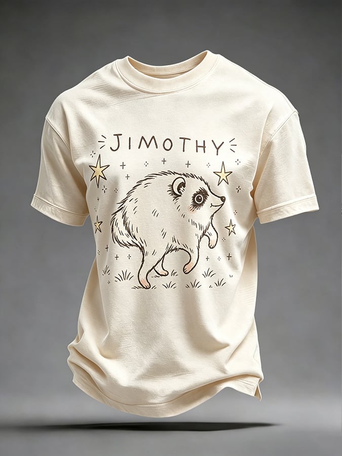 Men's Jimothy Raccoon Seattle Printing  T-Shirts