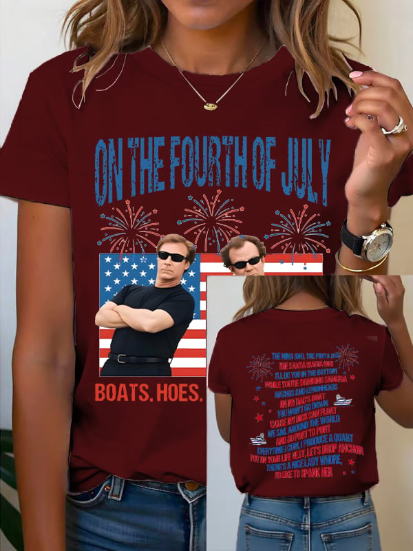 Women's  ON THE FOURTH OF JULY Print T-Shirt