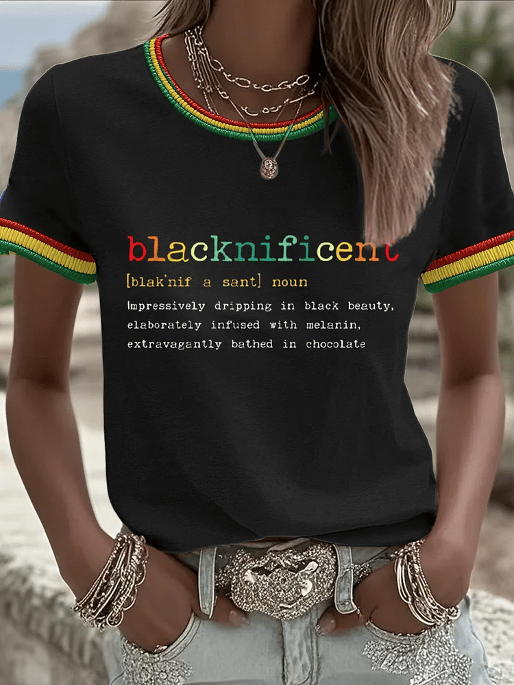 Retro Juneteeth Black History Pride Print T-Shirt