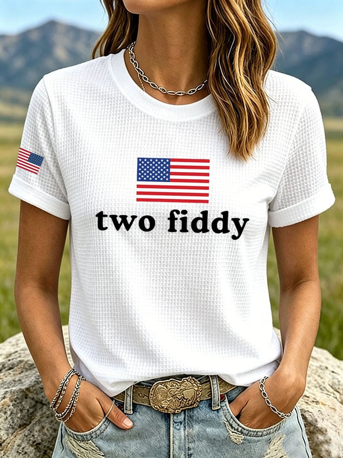 Women's Print Waffle T-shirt