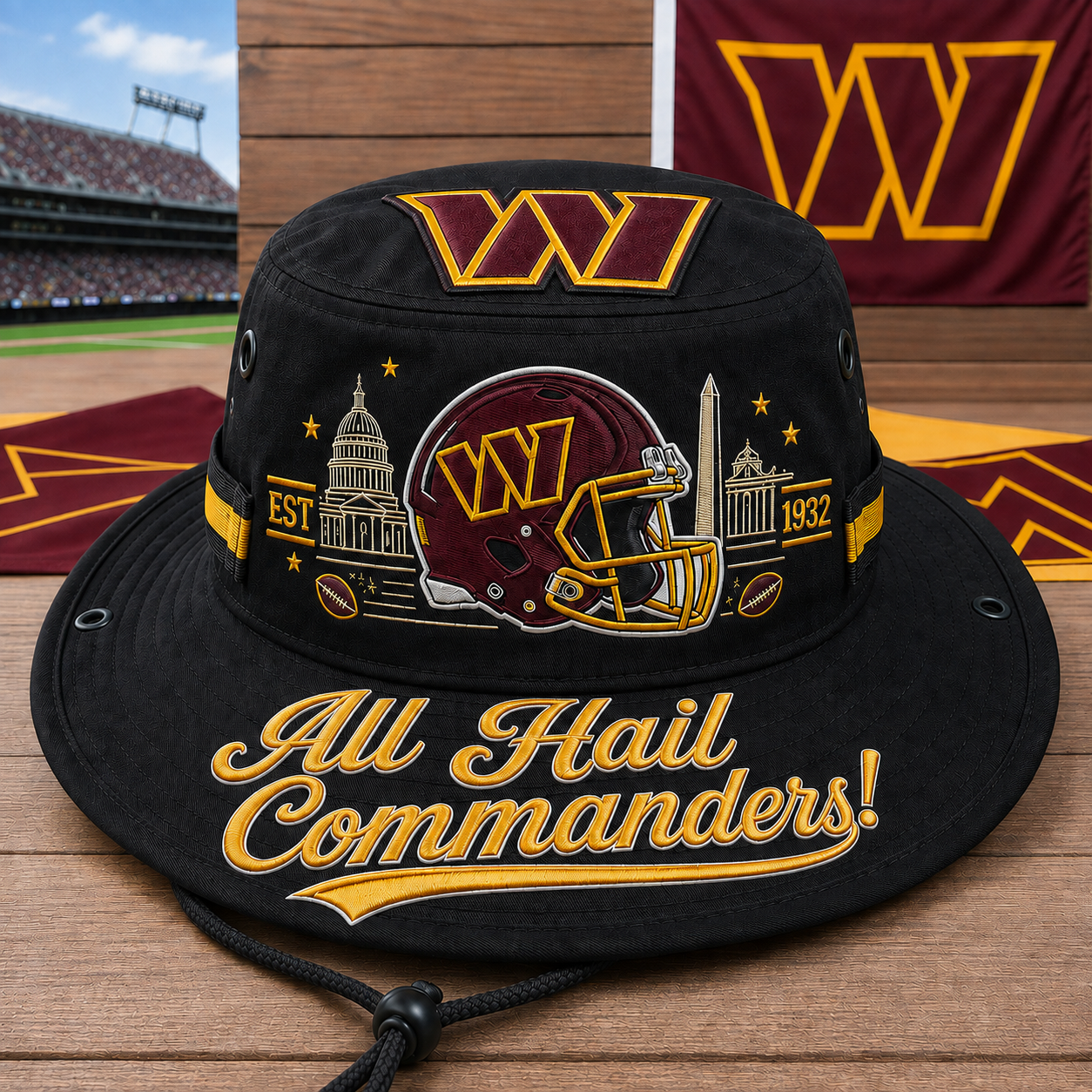 🇺🇸 Last Day Promo: 49% OFF🏈All Hail Commanders Boonie Hat