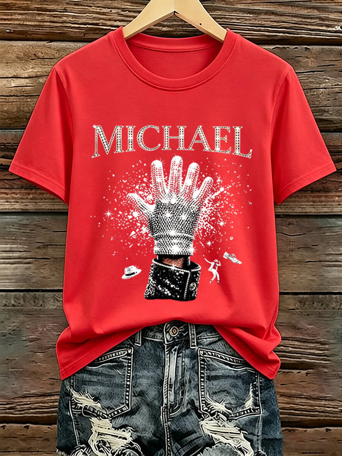 Women's Pop Music Inspired Printed  T-Shirt
