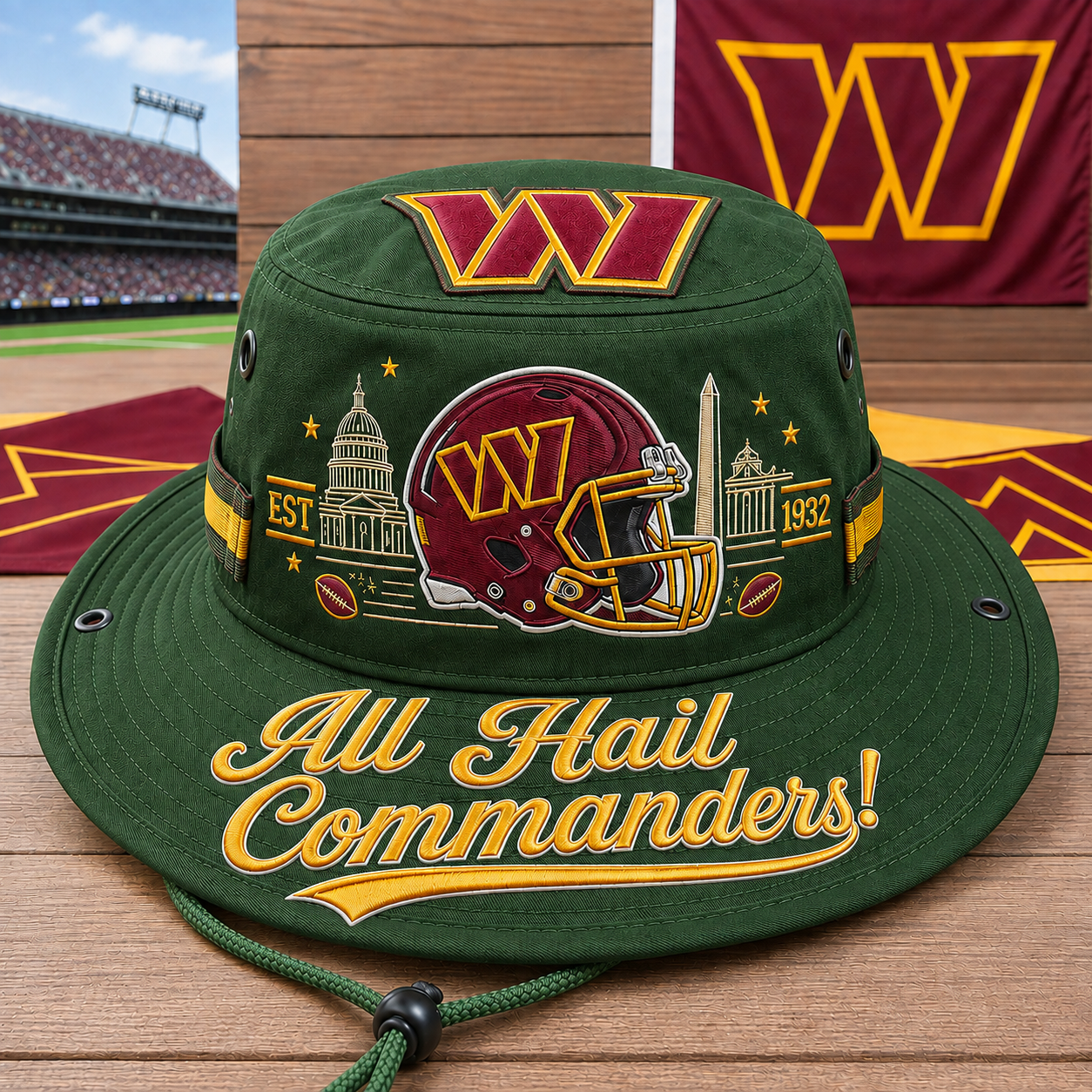 🇺🇸 Last Day Promo: 49% OFF🏈All Hail Commanders Boonie Hat