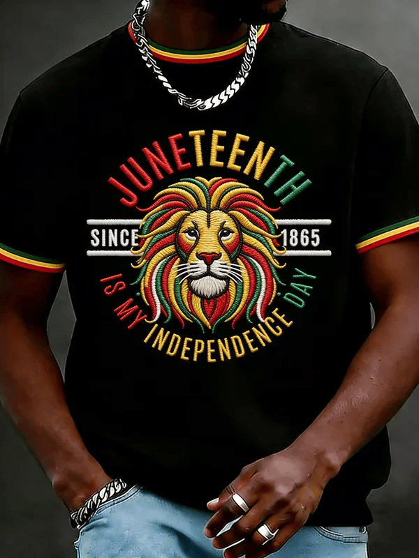 Men's Juneteenth Printed Casual T-shirt