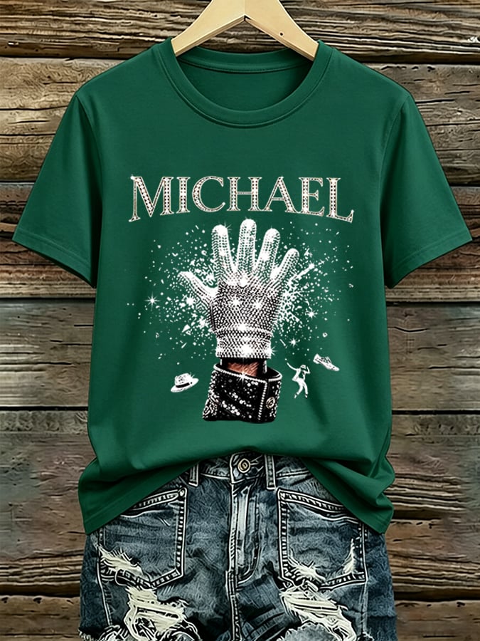 Women's Pop Music Inspired Printed  T-Shirt