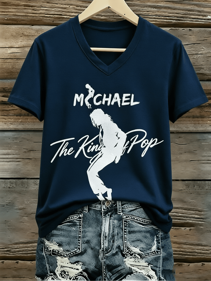 Women's Pop Music Inspired Printed Casual T-shirt