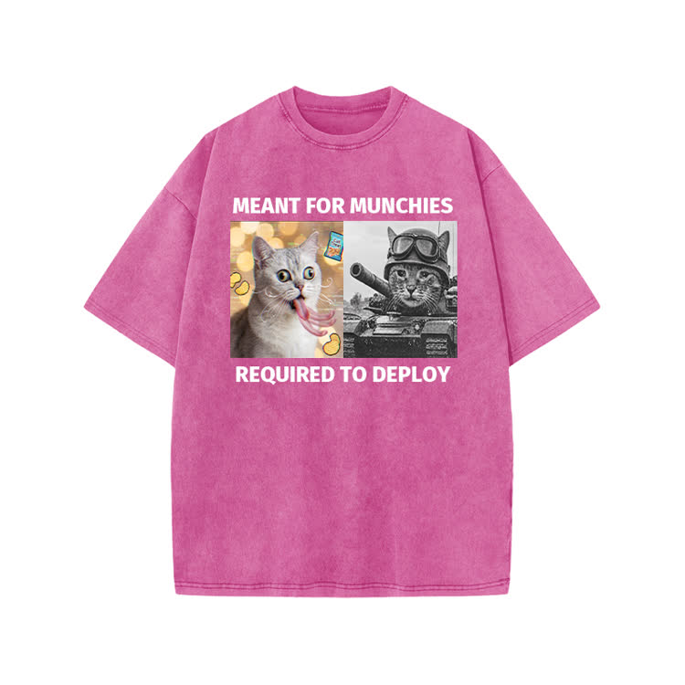 Street Cat Collage Graphic Print Acid Washed T-shirt